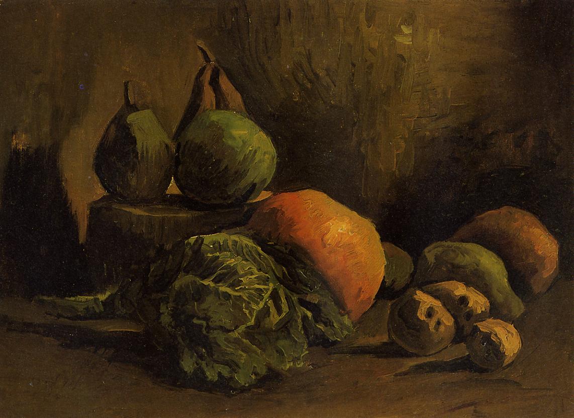 Картина Ван Гога Натюрморт с овощами и фруктами 1885